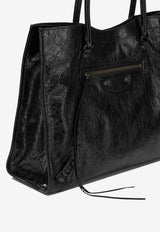 Balenciaga Medium Le City Leather Tote Bag Black 8469212ABEK1000_9a143f95-ec23-41cd-a427-b2ee9e672231