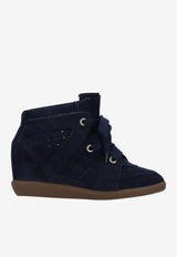 Isabel Marant Bekett Leather High-Top Sneakers Midnight Blue BK0011FAA1E20S_30DM
