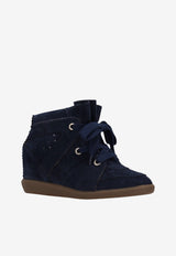 Isabel Marant Bekett Leather High-Top Sneakers Midnight Blue BK0011FAA1E20S_30DM