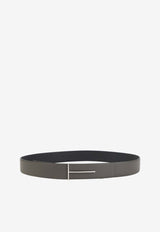 Reversible T-Buckle Leather Belt