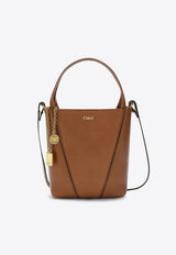 Chloé Small Spin Grained Leather Tote Bag Brown CH25SS812N84/T_CHLOE-26M