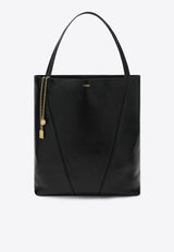 Chloé Large Spin Grained Leather Tote Bag Black CHC25SS810N84/T_CHLOE-001