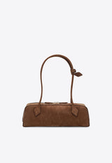 Alaïa Medium Le Teckel Suede Shoulder Bag Brown AA1S06033CA214SUE/T_ALAIA-731