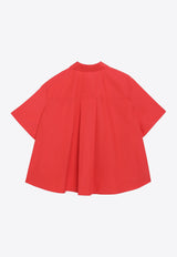 Loewe A-line Cropped Shirt Red S359Y05XI5CO/T_LOEW-7100
