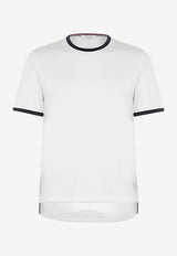 Thom Browne Name Tag Patch Ringer T-shirt White MJS083A00042_100