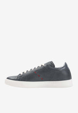 Grained Leather Low-Top Sneakers