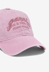 GANNI Logo Baseball Cap Pink B3020232478_0ad34cd4-4074-46a8-bf1d-b9ab41f1c5e9