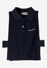 Miu Miu Jersey Piquet Cropped Top Blue MJT738SOOO14RW_F0008