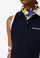 Miu Miu Jersey Piquet Cropped Top Blue MJT738SOOO14RW_F0008