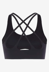 Adidas By Stella McCartney  Logo Yoga Sports Bra Black JW1997_black