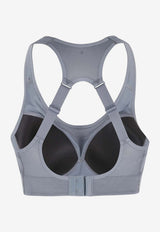 Adidas By Stella McCartney  Racerback Logo Sports Bra Gray KF1677_ONIX