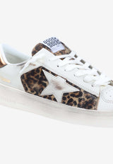 Stardan Leopard-Print Leather Sneakers