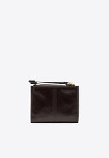 Prada Triangle Logo Leather Zip Wallet Brown 1ML0502CYR/T_PRADA-F0003