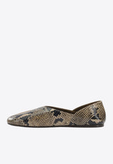 Khaite Jane Classic Suede and Python Print Ballet Flats Brown F4058-1052775_4f655c79-8dfc-484e-bec2-223f64ff436a