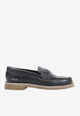 Jarry Brushed Leather Penny Loafers