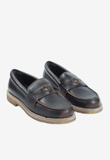 Jarry Brushed Leather Penny Loafers
