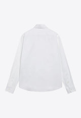Prada Logo Embroidered Buttoned Shirt White UCN666WMO1926/T_PRADA-F0009