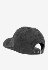 GANNI Logo Embroidered Faded Denim Cap Black B3020214055_bb91334d-9523-477e-b970-0cda67d61730