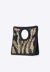Jacquemus Small Spiaggia Raffia Handbag Black BAW00421A-W00513-830