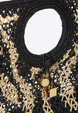 Jacquemus Small Spiaggia Raffia Handbag Black BAW00421A-W00513-830