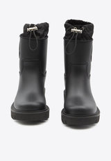 Moncler Kickstream Drawstring Rain Boots Black L209B4G00190-M4522-999