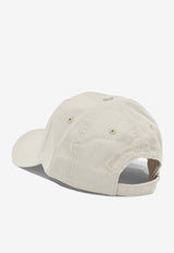 GANNI Logo Canvas Baseball Cap Ivory A6901135_5e852e01-2709-4817-bfa4-76182ec5eebd