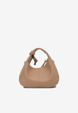 GANNI Mini Hobo Bag in Faux Leather Brown C10400040SP_899bb352-e8bf-4159-9280-449238d93110