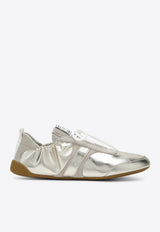 Chloé Kick Metallic Leather Low-Top Sneakers Silver CH26A15RYO/T_CHLOE-9DG