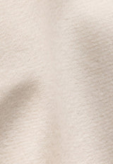 Prada Cashmere-Blend Fringed Scarf Beige 1FS0652COP/S_PRADA-F0CHZ