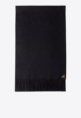 Prada Cashmere-Blend Fringed Scarf Black 1FS0652COP/S_PRADA-F0632
