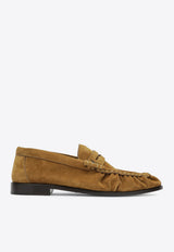 Saint Laurent Le Loafer Suede Loafers Tan 8189082W5AC/S_YSL-9808