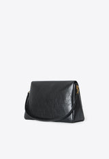 Tory Burch Large Charlie Quilted Leather Shoulder Bag Black 185805--001