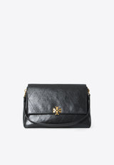 Tory Burch Large Charlie Quilted Leather Shoulder Bag Black 185805--001