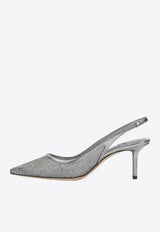 Jimmy Choo Love 65 Glittered Slingback Pumps Gray LOVE SB 65DLZANTHRACITE_ed124103-6073-4a67-9b4e-30101f4af598