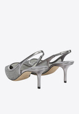 Jimmy Choo Love 65 Glittered Slingback Pumps Gray LOVE SB 65DLZANTHRACITE_ed124103-6073-4a67-9b4e-30101f4af598