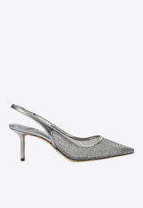 Jimmy Choo Love 65 Glittered Slingback Pumps Gray LOVE SB 65DLZANTHRACITE_ed124103-6073-4a67-9b4e-30101f4af598
