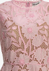Self-Portrait Floral Lace Mini Dress Pink PF26-109S-PPINK_ee1e8ef5-eca3-4646-b808-1c7e9c0bcc1d