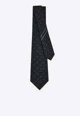 Ferragamo Gancini Silk Chevron Tie Gray 0789360SI/S_FERRA-FA