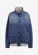 Miu Miu Old-Washed Blouson Jacket Blue ML1492OOO190X/T_MIU-F04XB