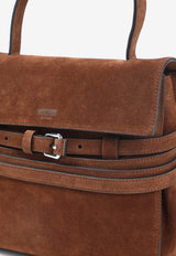 Tie Me Belted Suede Top Handle Bag