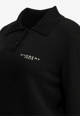 Givenchy Logo Wool-Blend Polo Sweater Black BW61J04ZTA001_d8461ad9-7d08-4329-87df-cae23cfb0ef1