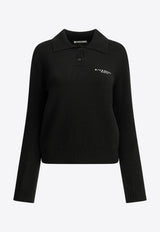 Givenchy Logo Wool-Blend Polo Sweater Black BW61J04ZTA001_d8461ad9-7d08-4329-87df-cae23cfb0ef1