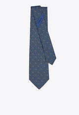 Ferragamo Gancini Jacquard Silk Tie Blue 0788963SI/S_FERRA-FB