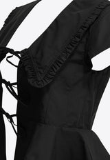 GANNI Poplin Blouse with Bows Black A1040341099_25b39911-e4f6-43ab-9e0e-25a31952b2d8