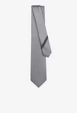 Ferragamo Logo Silk Tie Gray 0763130SI/S_FERRA-GR
