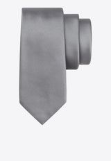Ferragamo Logo Silk Tie Gray 0763130SI/S_FERRA-GR