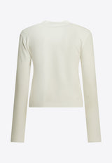 Jacquemus Gros Grain Logo Long-Sleeved T-shirt White TSW00155AJ00124WHITE_b03a85ab-253a-482e-bd00-05dbcae327f3