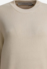 Golden Goose DB Reversed GOLDEN Knitted Sweater Beige GWP00951P00197255550__5a63ec4c-cb45-465d-bc9e-f9aa205e50ce