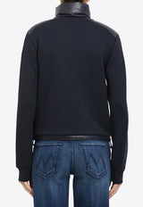 Moncler Logo Patch Zip-Up Sweatshirt Blue L20938G00017-89BG6-778