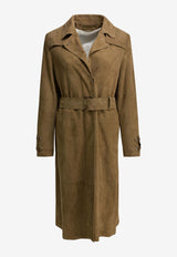 Golden Goose DB Peggy Suede Trench Coat Brown GWP02565P00230315155__87b59d58-3f07-4f7c-9275-afaefe0e4e9c